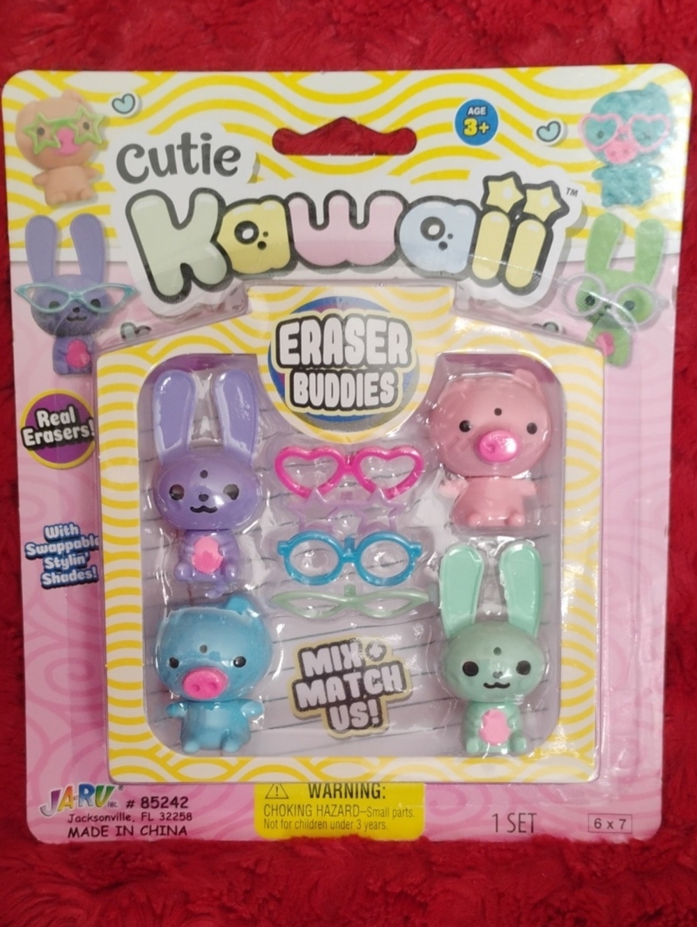 Kawaii Kids' Eraser Buddies